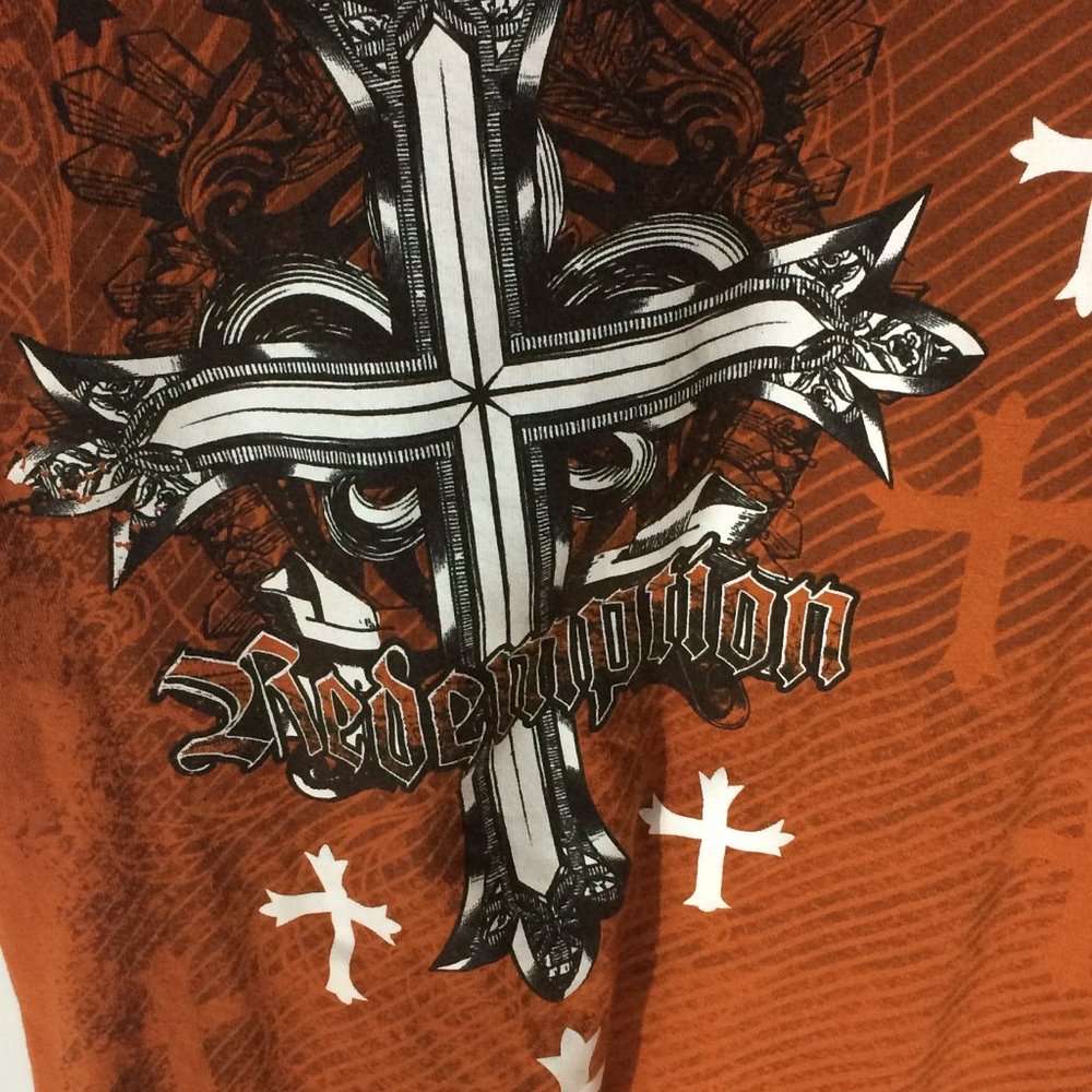 MMA Elite Redemption Orange M Cotton Tshirt